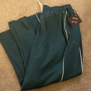 Ava & Viv High Rise Track Pants NWT 2X